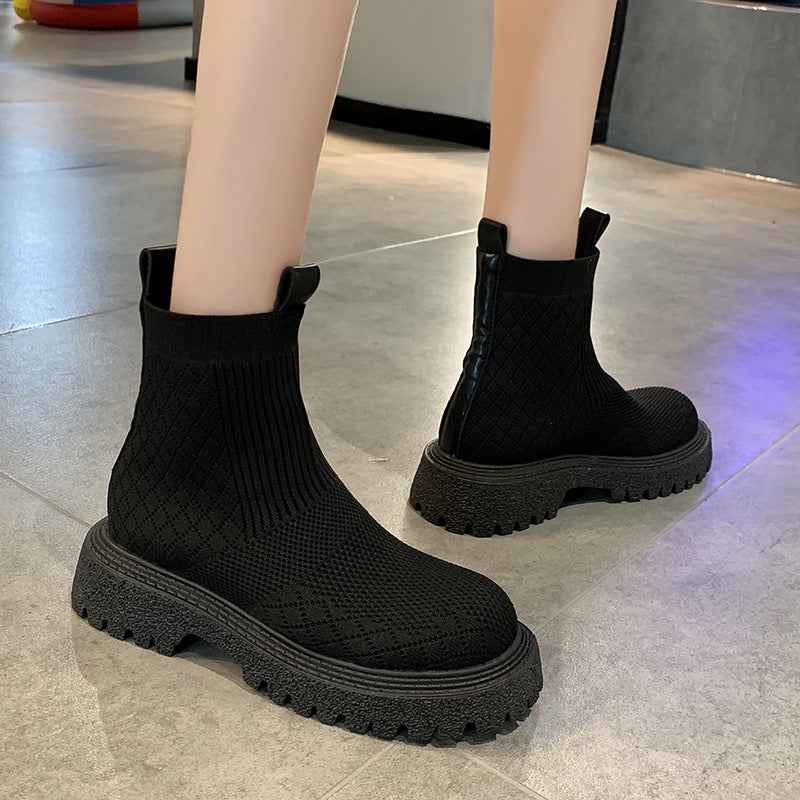 Ladies Fashion Trifle Hollow Sky Boots