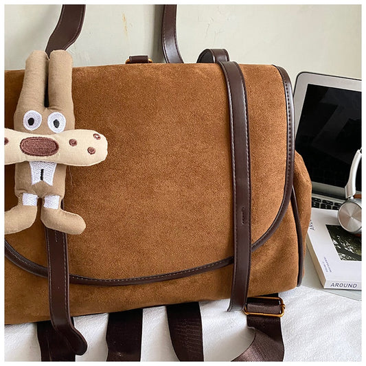 Retro High-capacity Shoulder Bag For Casual And Commuting Use