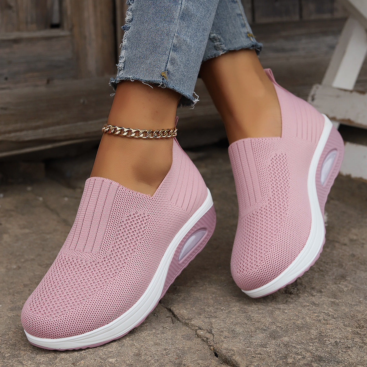 Fashionable Versatile Simple Plus-size Slip-on Casual Women's Shoes