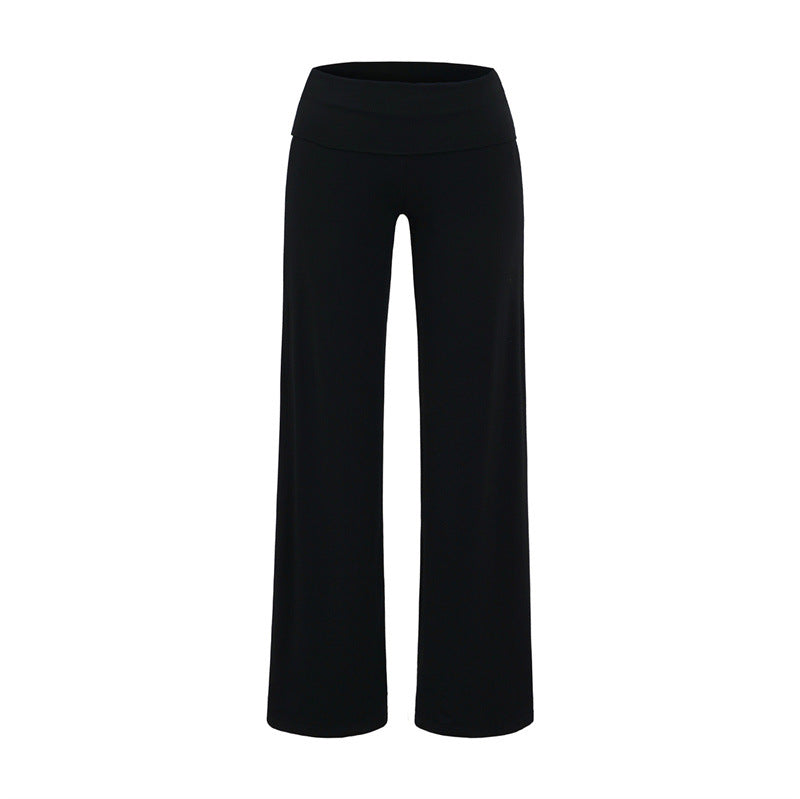 Women's Waist Straight Wide-leg Pants
