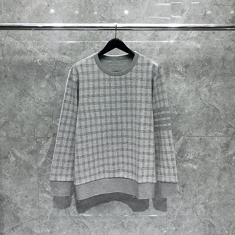Striped Men's And Women's Capless Long-sleeve Sports Top
