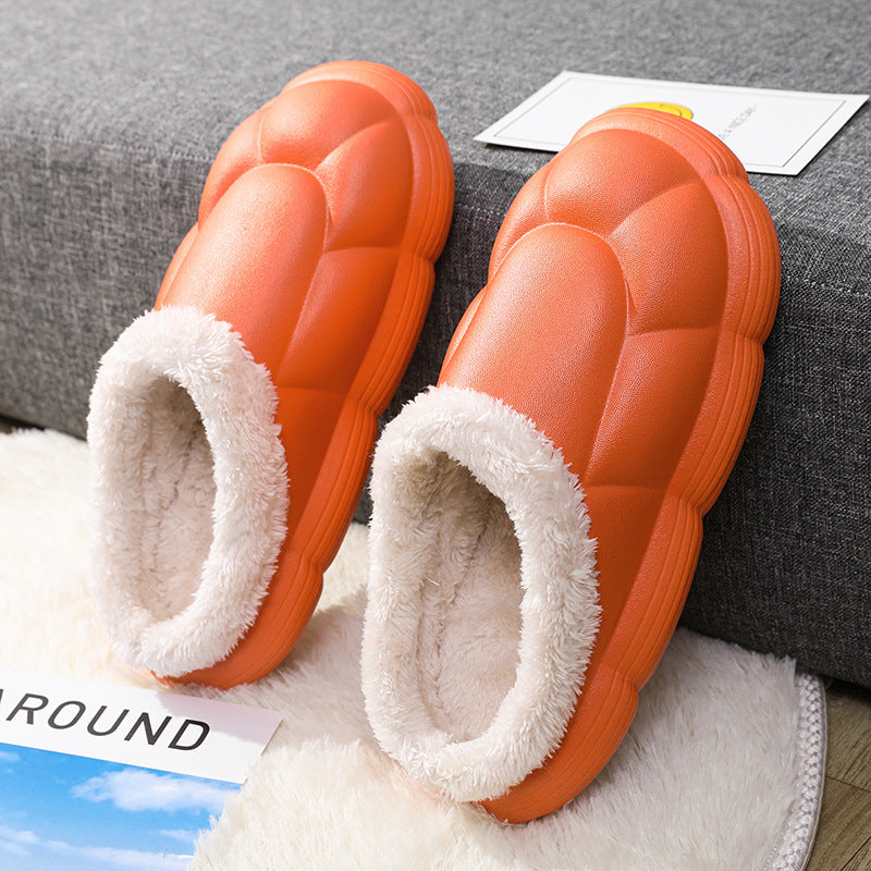 Casual Couples Parent-child Non-slip Cotton Slippers In Autumn And Winter