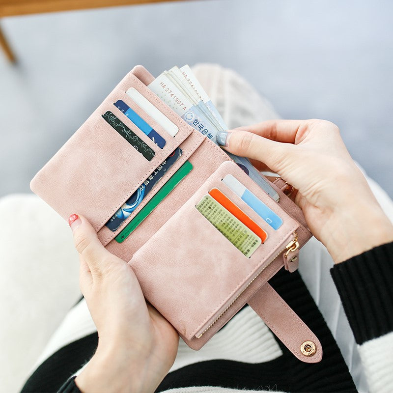 Women's Short Three Fold Multi Card Women's Purse Hand