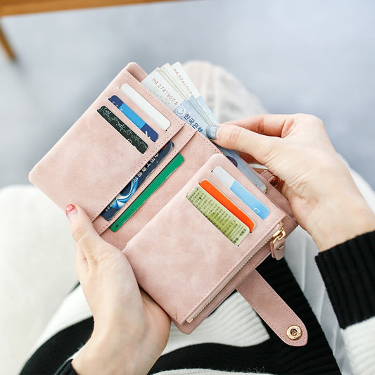 Women's Short Three Fold Multi Card Women's Purse Hand
