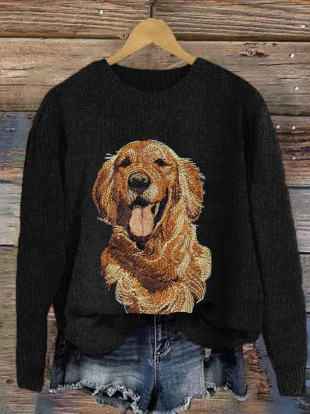 Julesweater i løst, rundt snit