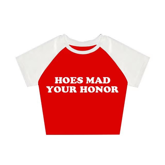 Sweet Cute Casual Letter Printed T-shirt Top Round Neck