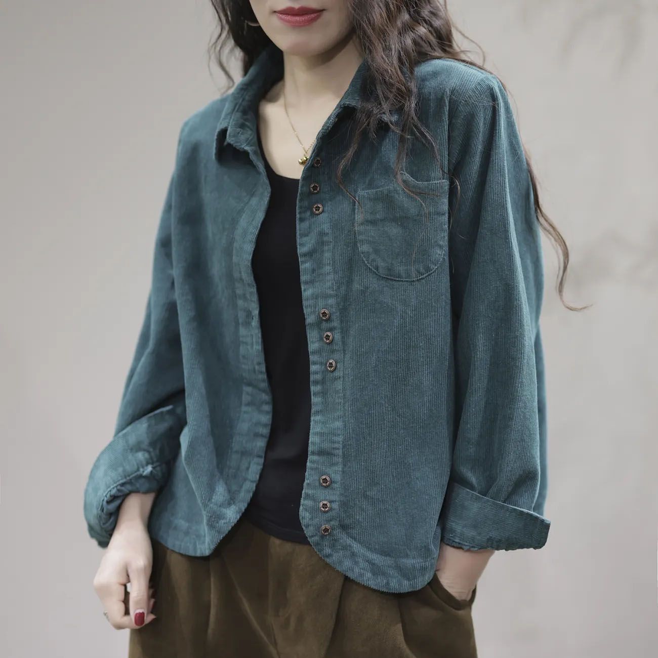 Long Sleeve Loose Leisure Slimming Coat Top