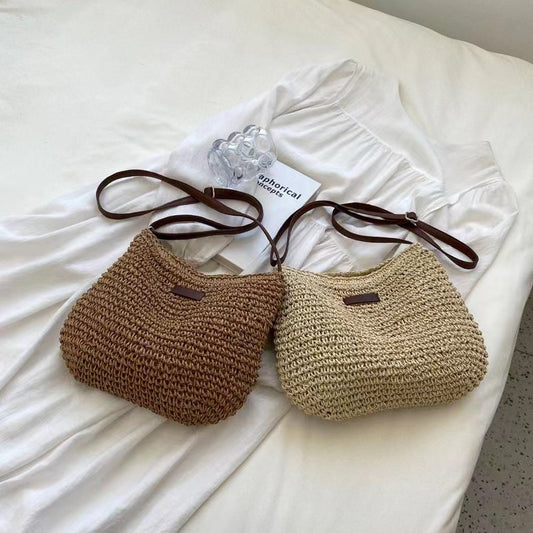 Women's Crossbody Straw Bag Simple Shoulder