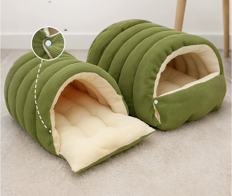 Removable And Washable Closed Cat House Winter Warm Pet Sleeping Nest