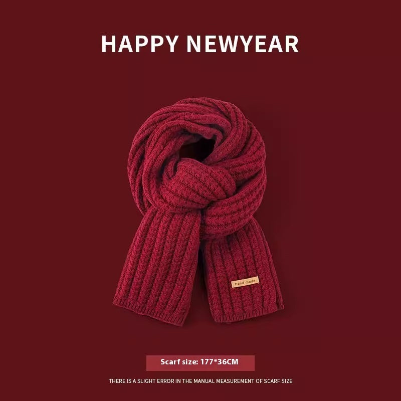 Short Knitted Handmade Small Scarf Women