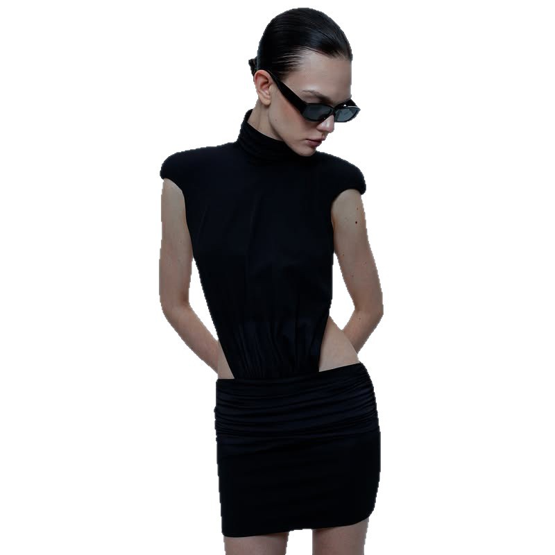 Backless Solid Color Sassy Bodycon Dress