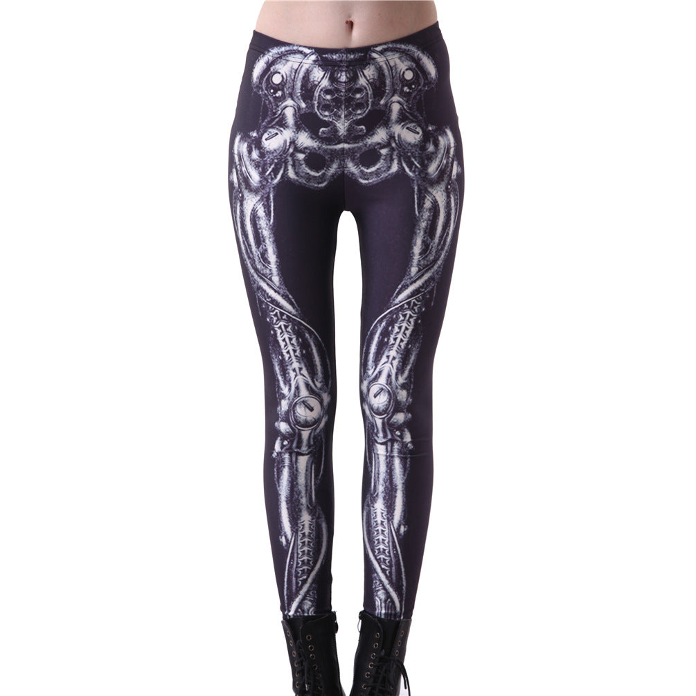 Starry Sky Digital Printing Leg Bone Tight Leggings