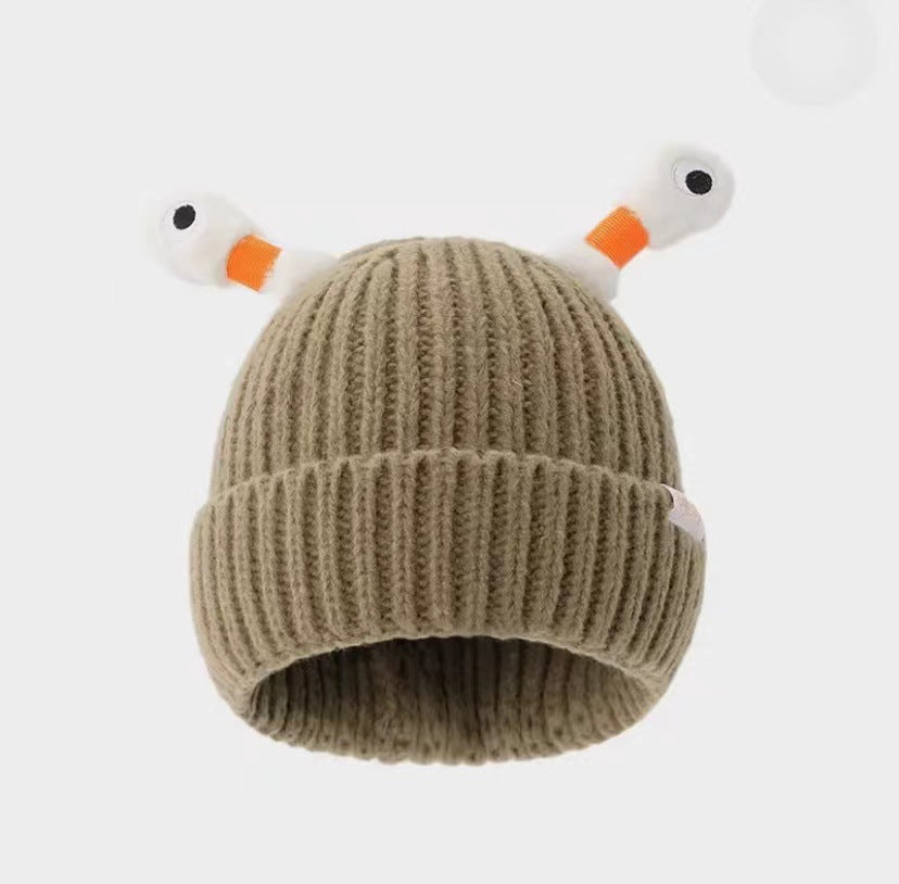 Cute Luminous Autumn And Winter Warm Ear Protection Wool Korean Cartoon Fashion All-matching Knitted Hat
