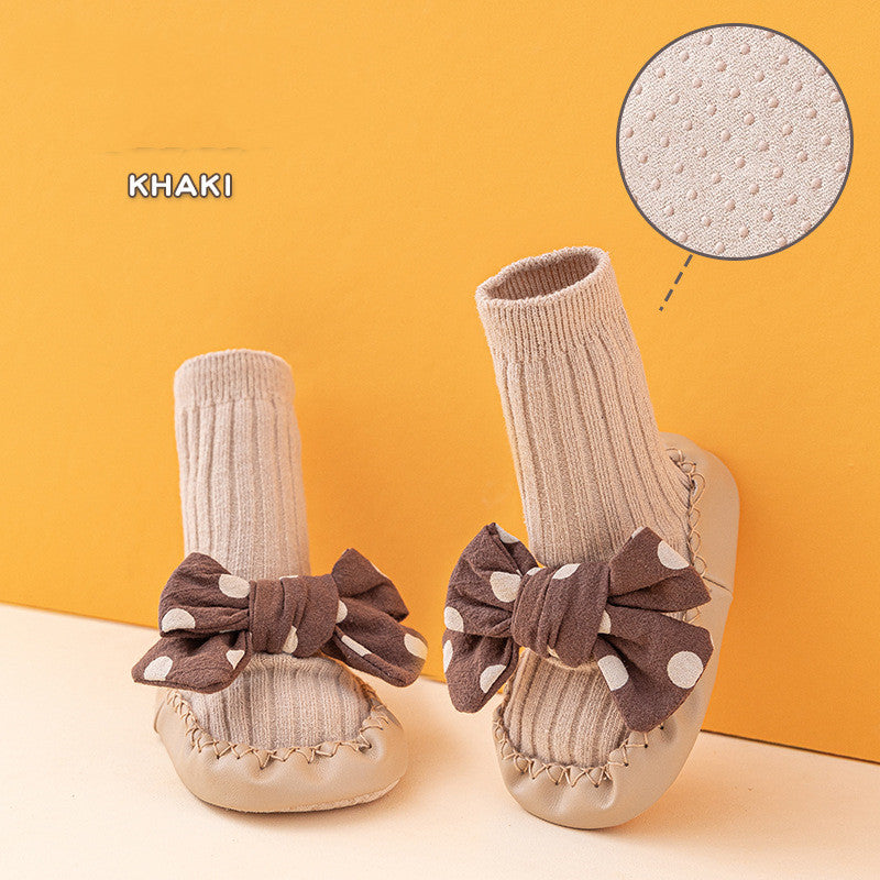 Korean Double Needle Zero Thread Baby Glue Floor Socks
