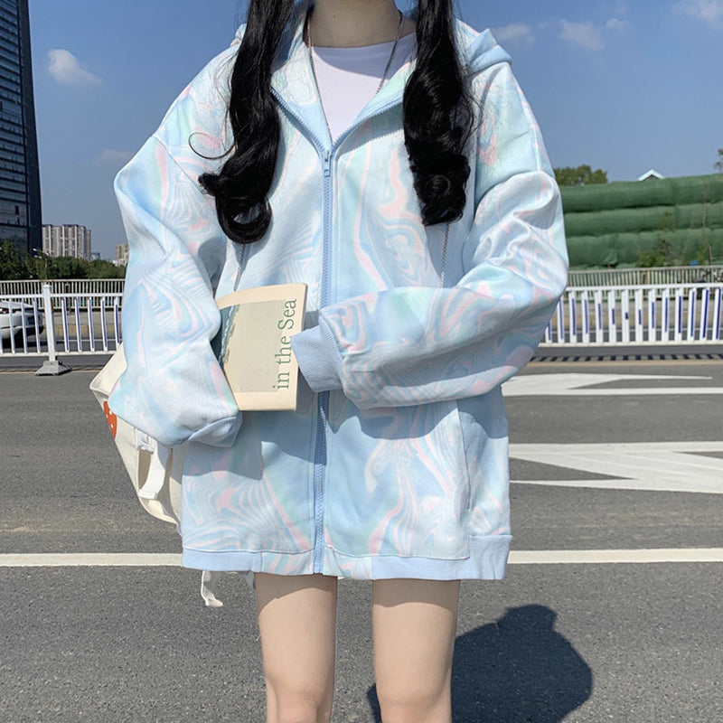 Cardigan Sweater Loose Thin Bright Color Coat