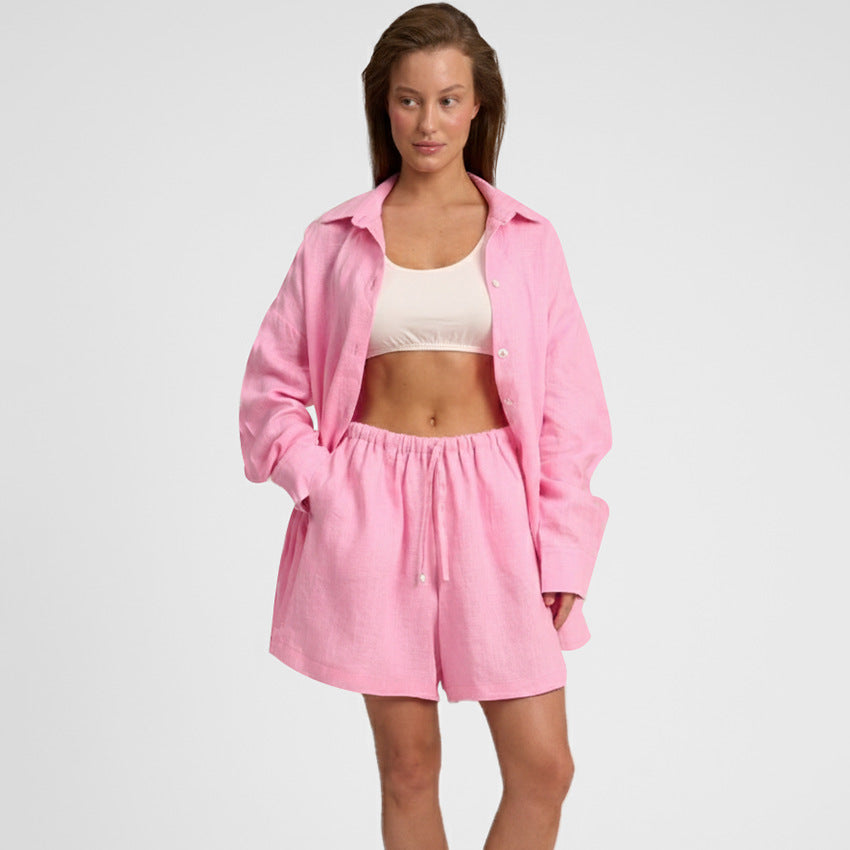 Stylish Minimalist Casual Womens Long Sleeve Set