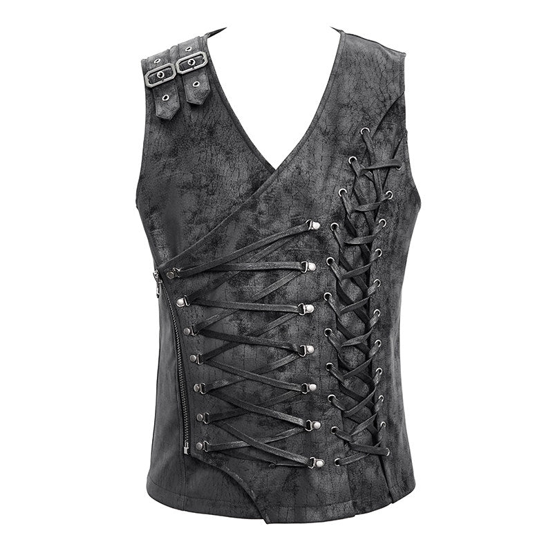 Mens Misty Floral Tie-Back VestChesnut