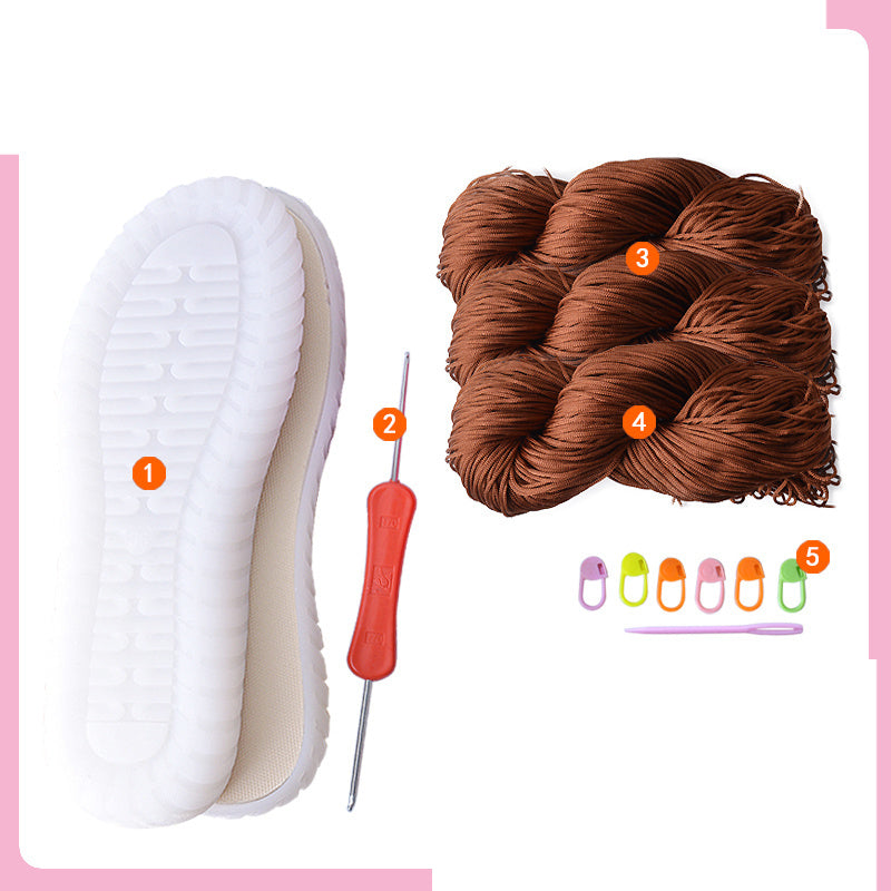 Handwoven Hollow Thread Crystal Sole Bean Shoe Material Bag
