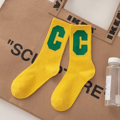Socks Women's Big Love Medium Tube Macaron Color