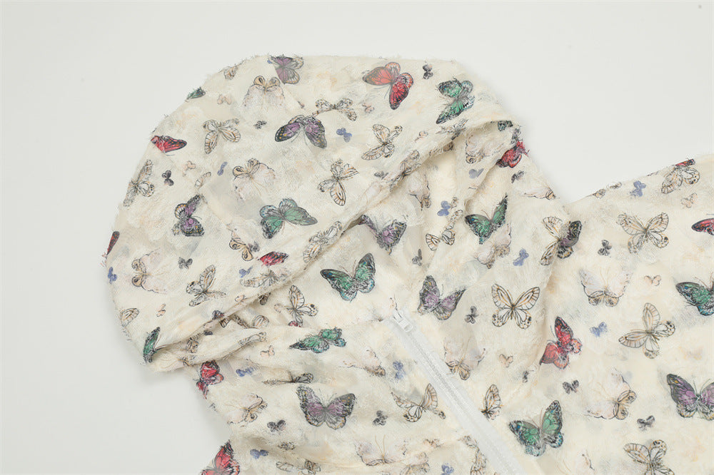 Men's Sun Protection Clothing Niche Design Full Printed Butterfly