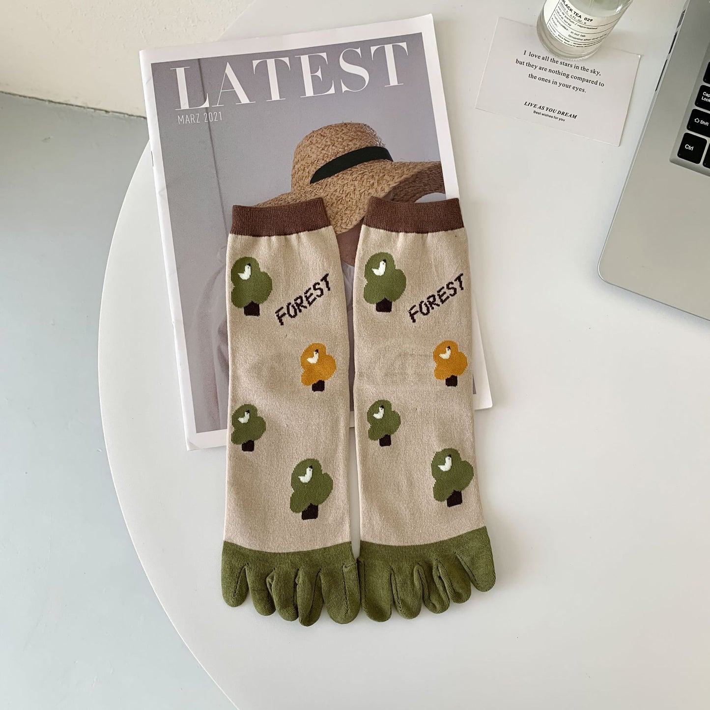 Women's Mid Tube Stockings Cute Cartoon Pattern