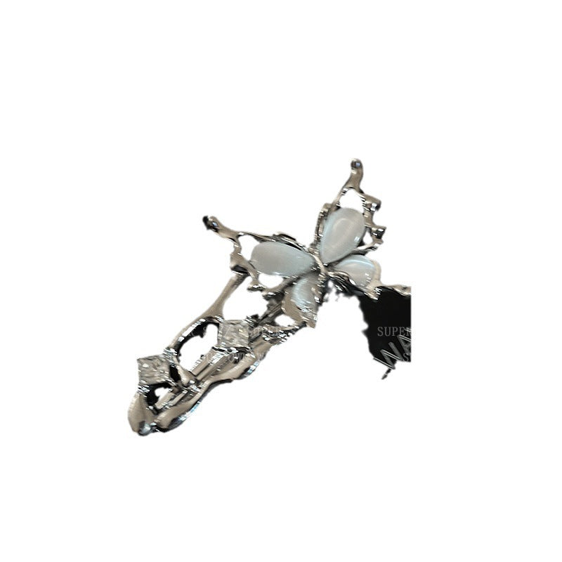 Opal Butterfly Duck Female Exquisite Side Bang Clip