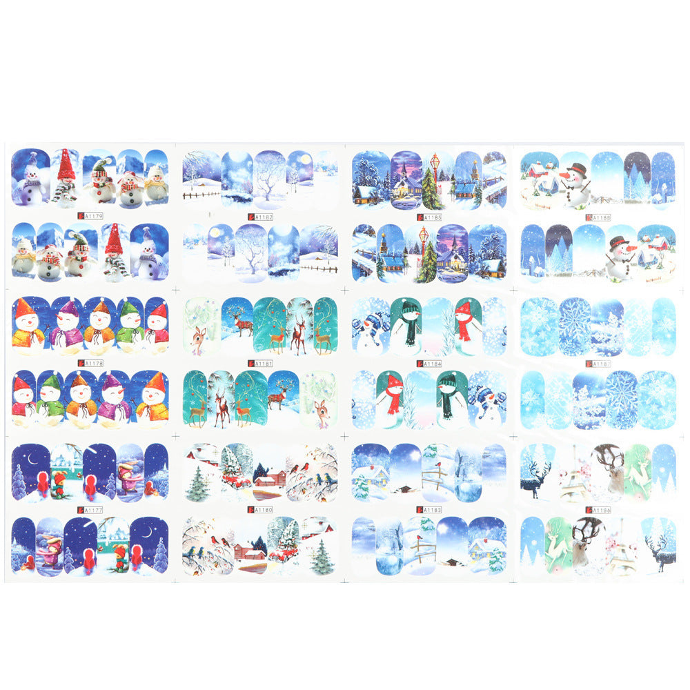 Cartoon Animal Nail Beauty Water Printing Stickers
