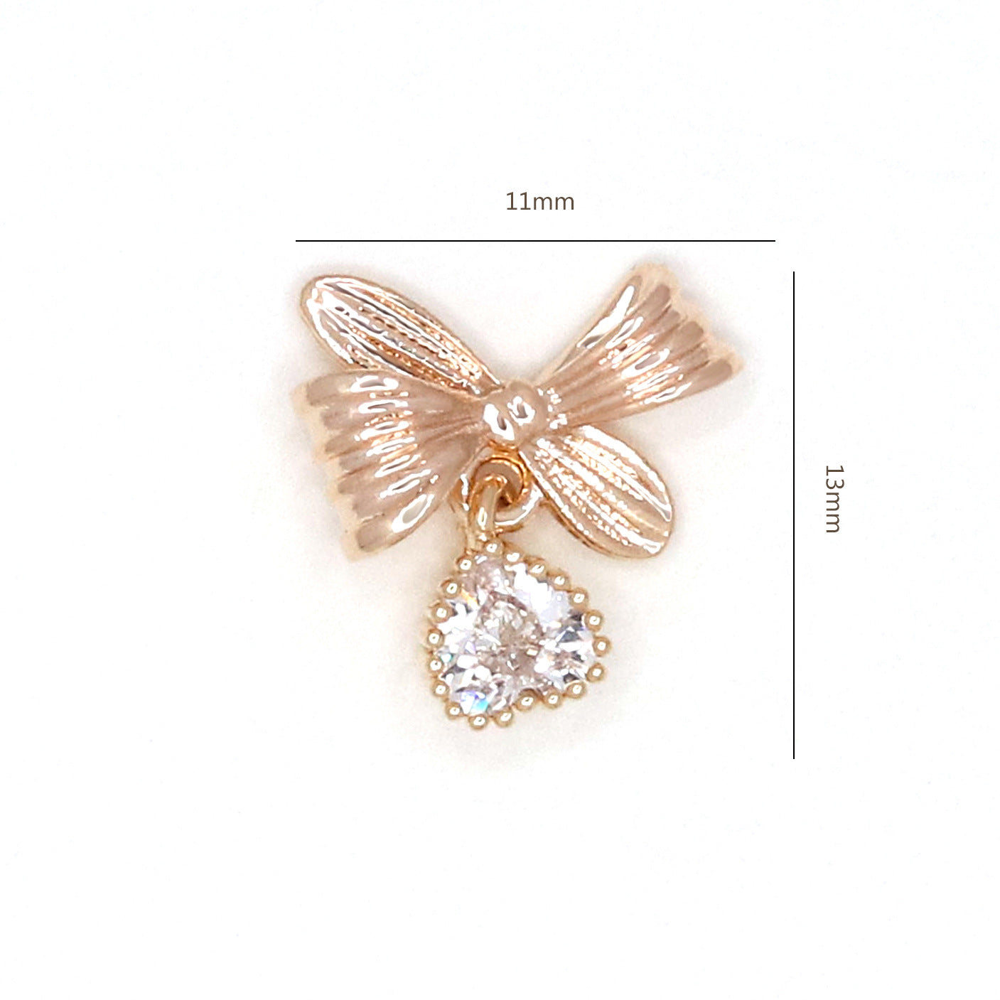 Bow Zircon Nail Ornament Zircon