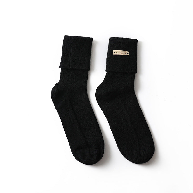 Pure Cashmere Autumn And Winter New Trend Elastic Casual Socks