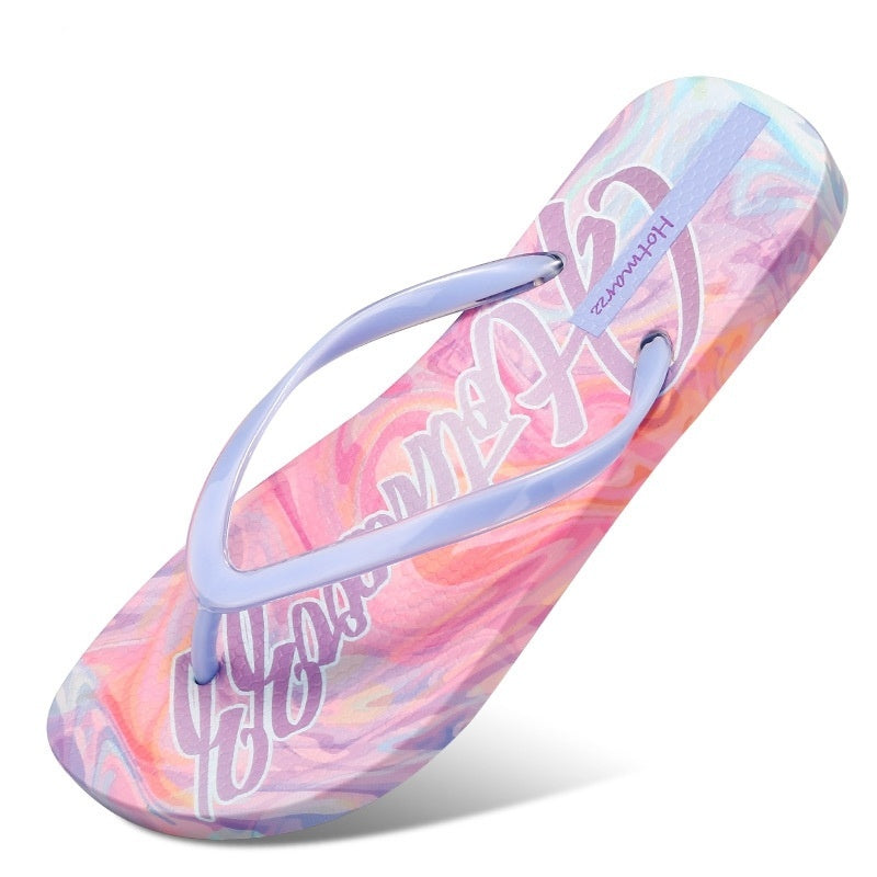 Ladies New Flip Flops Casual Lady Slippers Non Slip Outdoor Slippers Beach Shoes