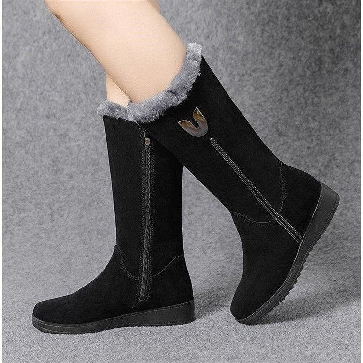 New Velvet Thickened Mid-tube Non-slip And Warm Martin Boots