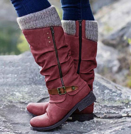 Knight Boots Autumn And Winter Women's Boots High Tube Plus Size