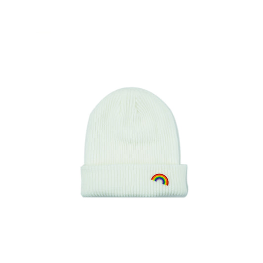 Men's And Women's Fashion Rainbow Elastic Warm Hat
