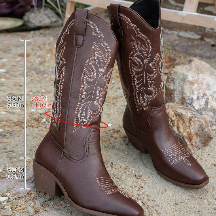 Womens Chunky Heel Boots
