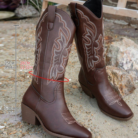 Womens Chunky Heel Boots