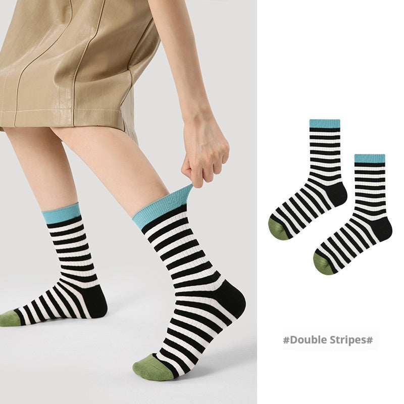 Niche Vintage Court Style Thin Middle-long Stockings