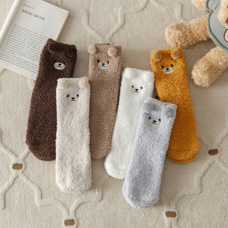 Plush Socks Female Plus Velvet Thickened Warm Month Socks