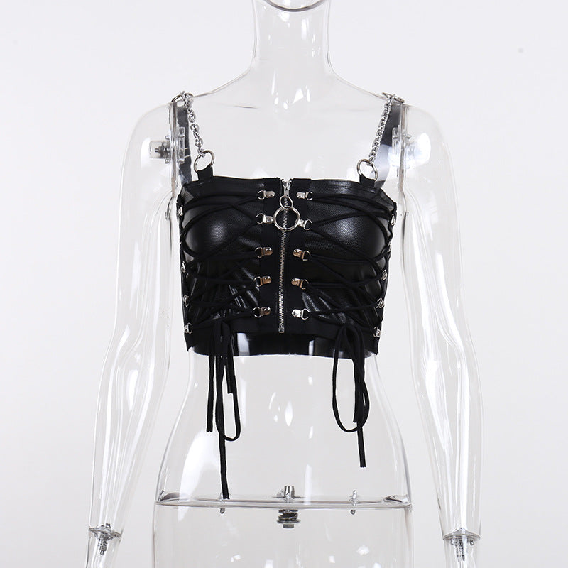 European And American New Straps Deep V Suspenders