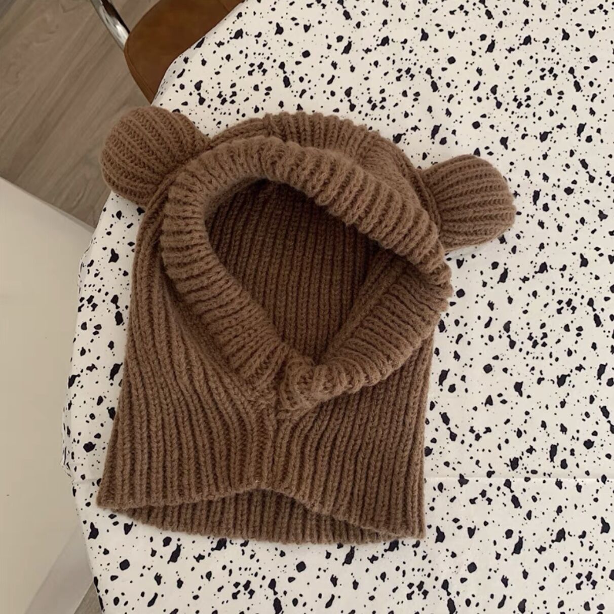Women's Fashionable Warm Cute Bear Ears Wool Hat