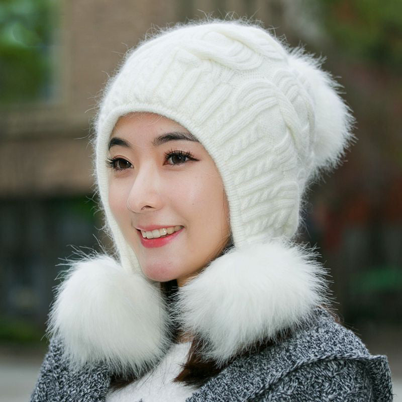 Winter Korean Style Fleece Rabbit Fur Hat