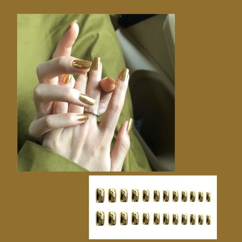 Blue Flame Lengthened European And American Wear Disassembled Nail Art