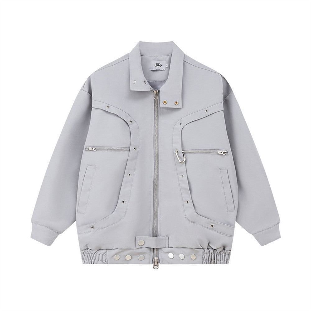 Flight Jacket Design Zipper Street Fashion Loose Men's