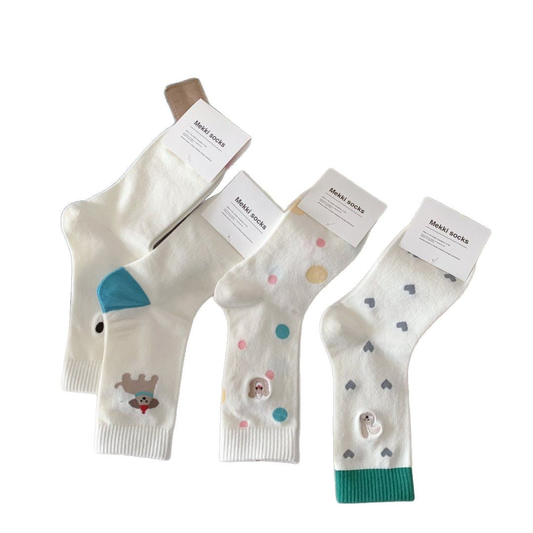Womens Mid-calf Socks That Are Breathable And Sweat-absorbent