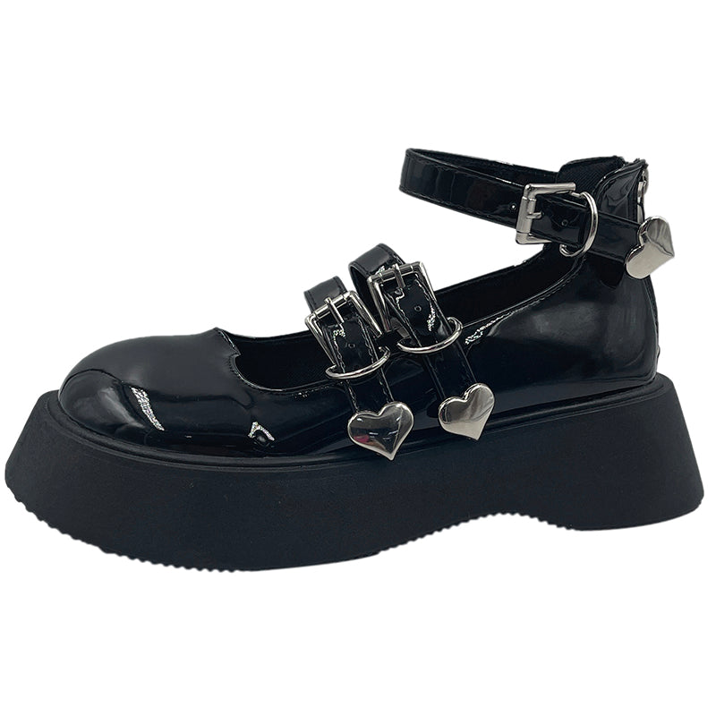 Increasing Thick-soled Japanese Retro Hot Girl Cute Harajuku British Style Small Leather Shoes Women