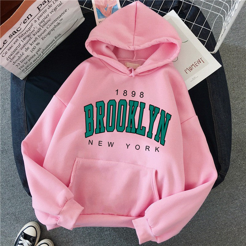 Women's Printed Couple Pullover Sweatshirt Loose