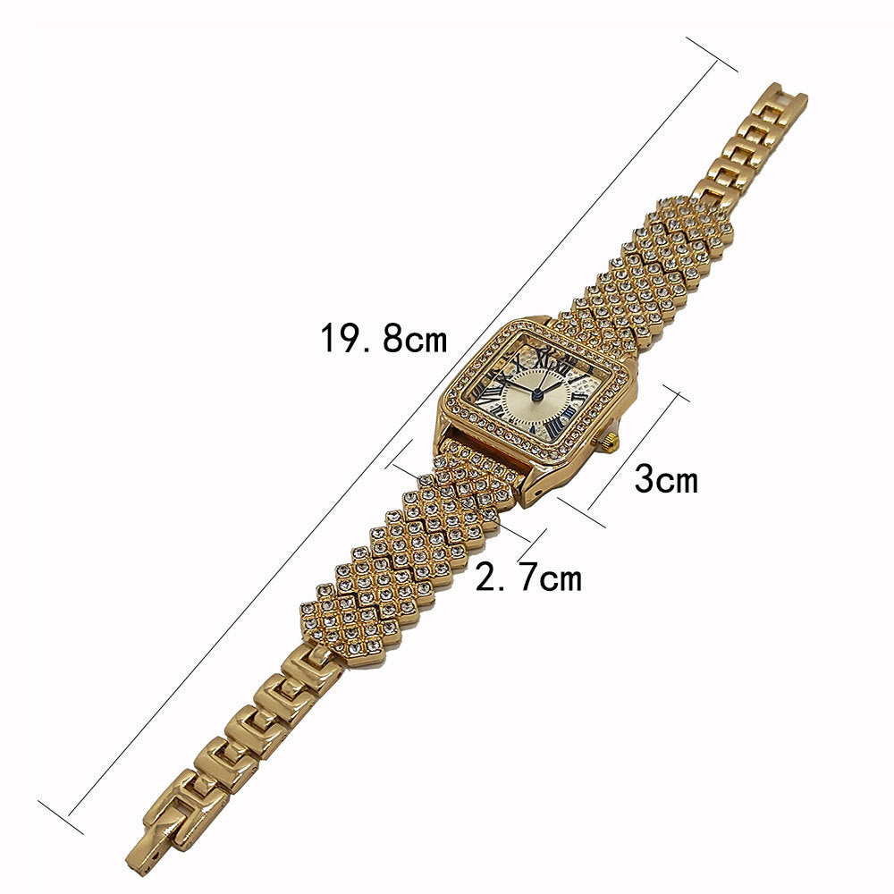 Armbåndssæt Firkantet Fuld Himmelstjerne Fuld Diamant Dameur