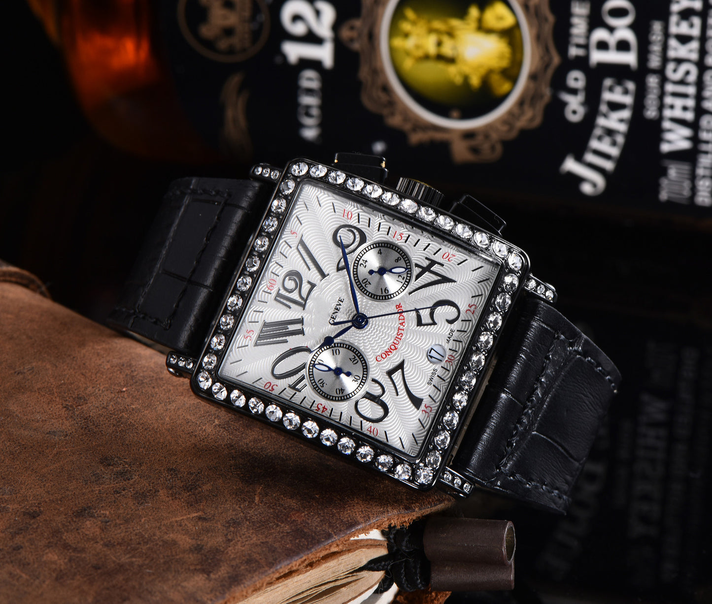 Men's Square 5-pin Quartz Flange Watch