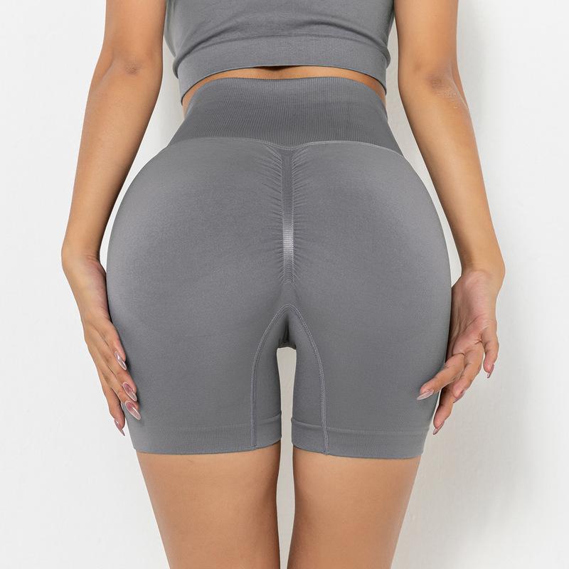 Korte tætsiddende yogashorts med høj talje til kvinder