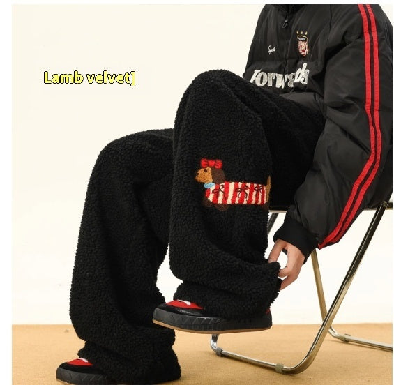 Sausage Dog Cotton Pants Men And Women Winter Thicken Thermal