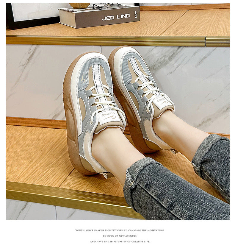 All-matching Women's Casual Flat Shoes Thick Bottom